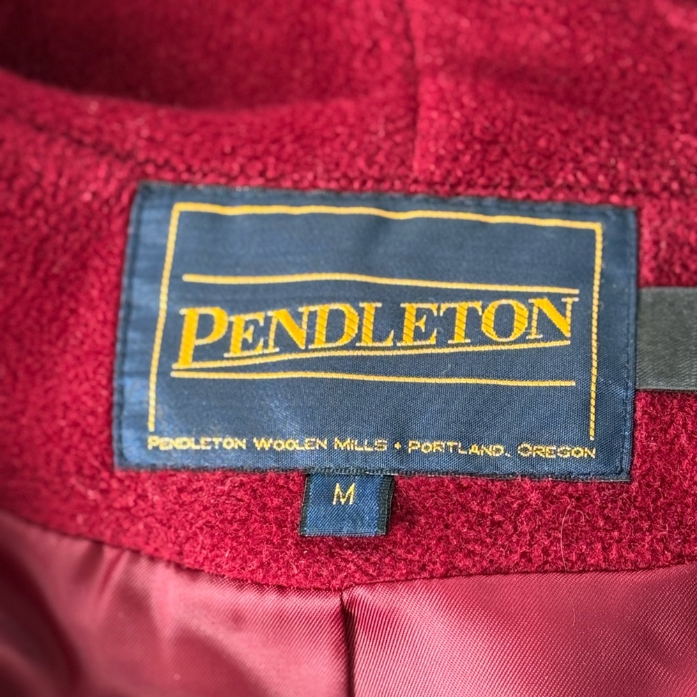 Pendleton Hooded Full Zip Womens Medium Red Jacket - image 2